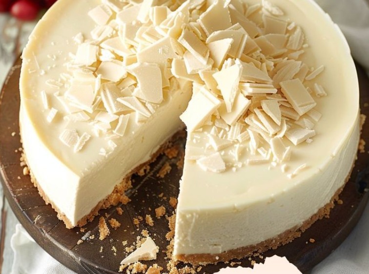 No-Bake White Chocolate Cheesecake 🍰